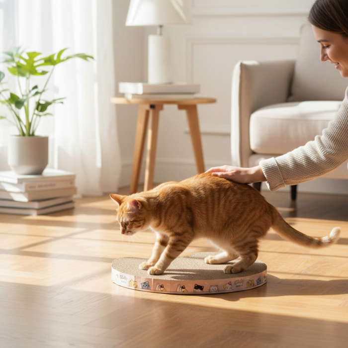 Griffoir pour Chat - THE CONCEPT FACTORY - Marron - Protection des Meubles