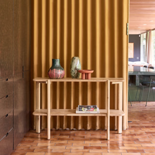 Console exotique bois d'acacia 1 étagère REVA