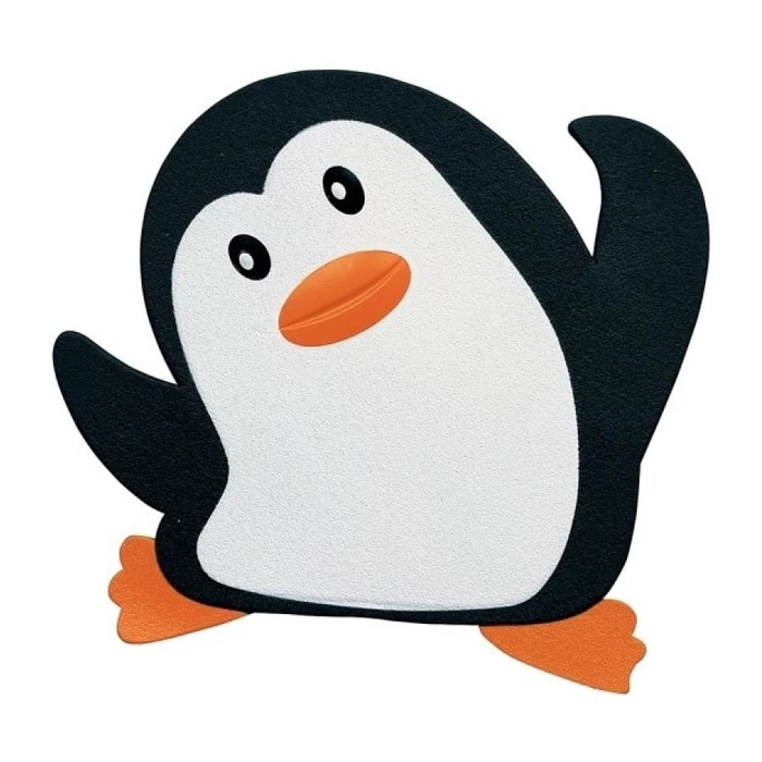 sticker figurine antidérapant de douche ou baignoire PVC PINGY x5pcs Noir & Blanc Spirella