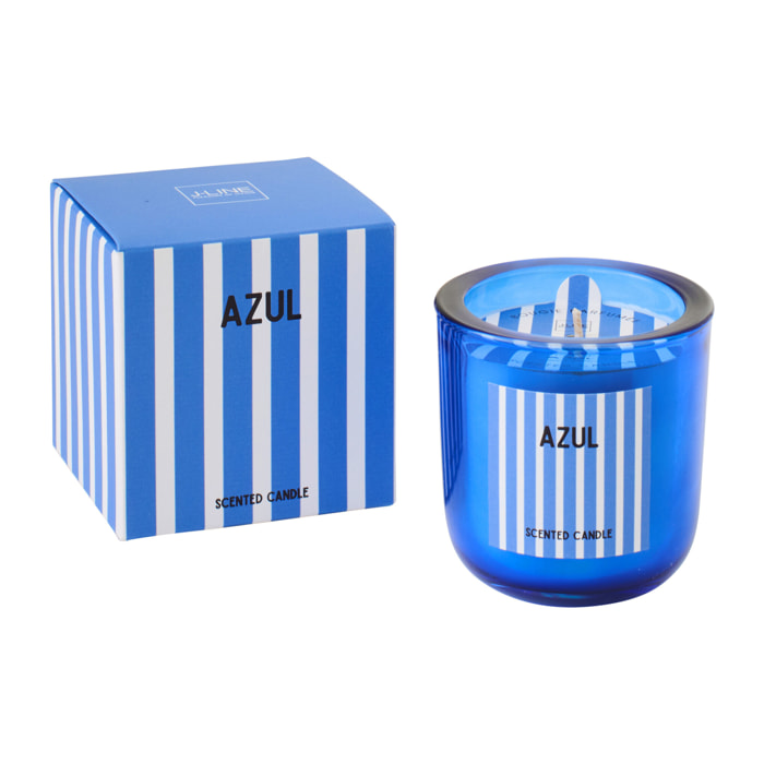 J-Line Bougie Parfumée Azul - Salt & Waves - verre - bleu - small