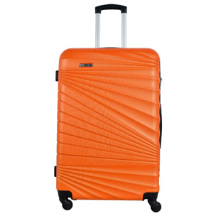 Juego de maletas rígidas 4 piezas en turquesa coral naranja