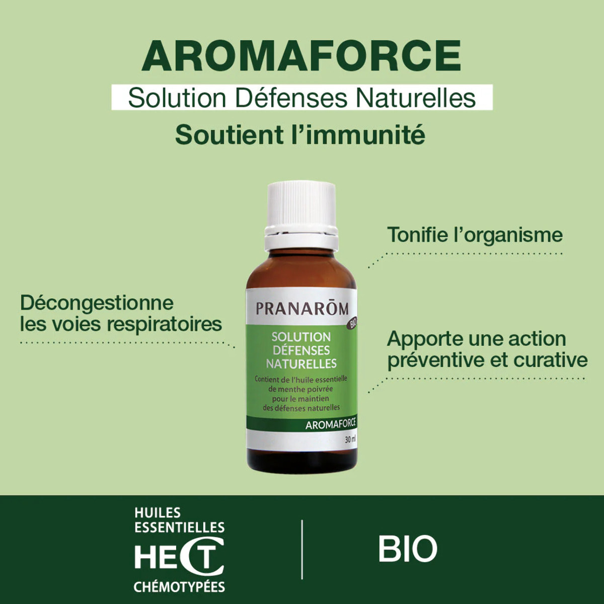 Pranarom - Solution Défenses naturelles aux Huiles Essentielles - Bio - 30 ml