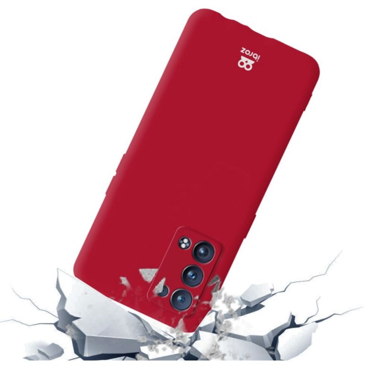 Coque IBROZ Oppo Reno 6 Pro Silicone rouge