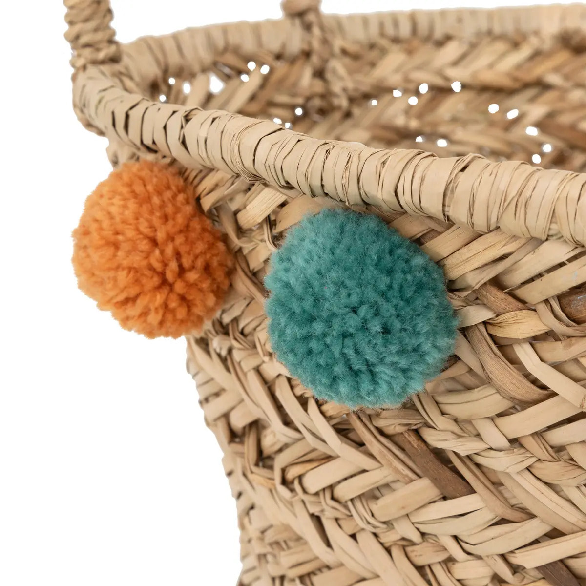 Panier enfant pompons Livi roseau D41cm