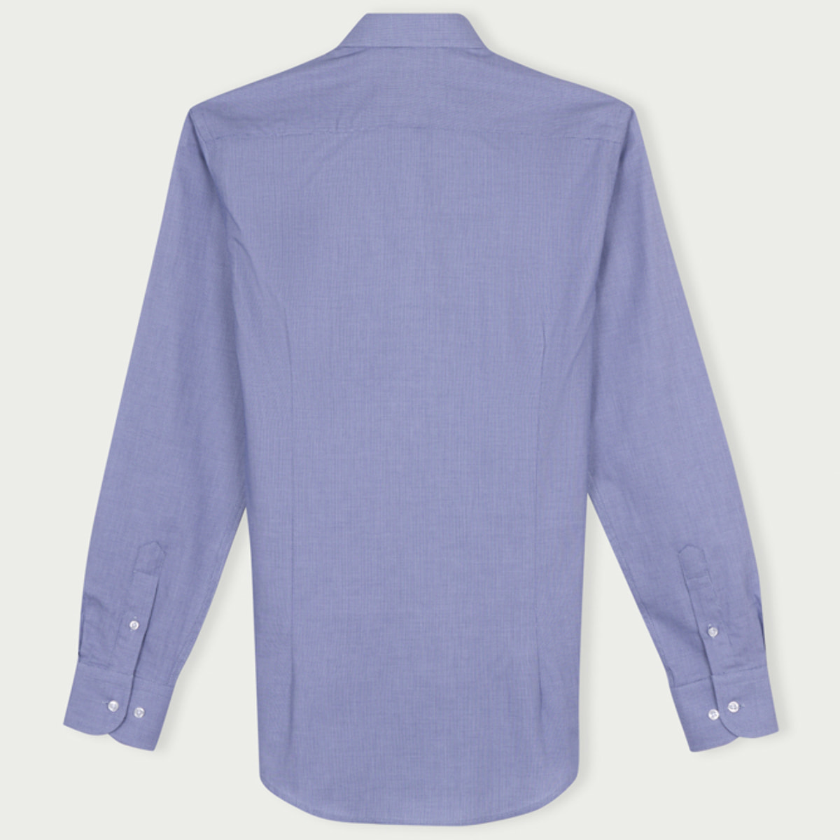 Camicia Uomo 1 Bottone Francese Slim Cotone Unito Blu Inchiostro