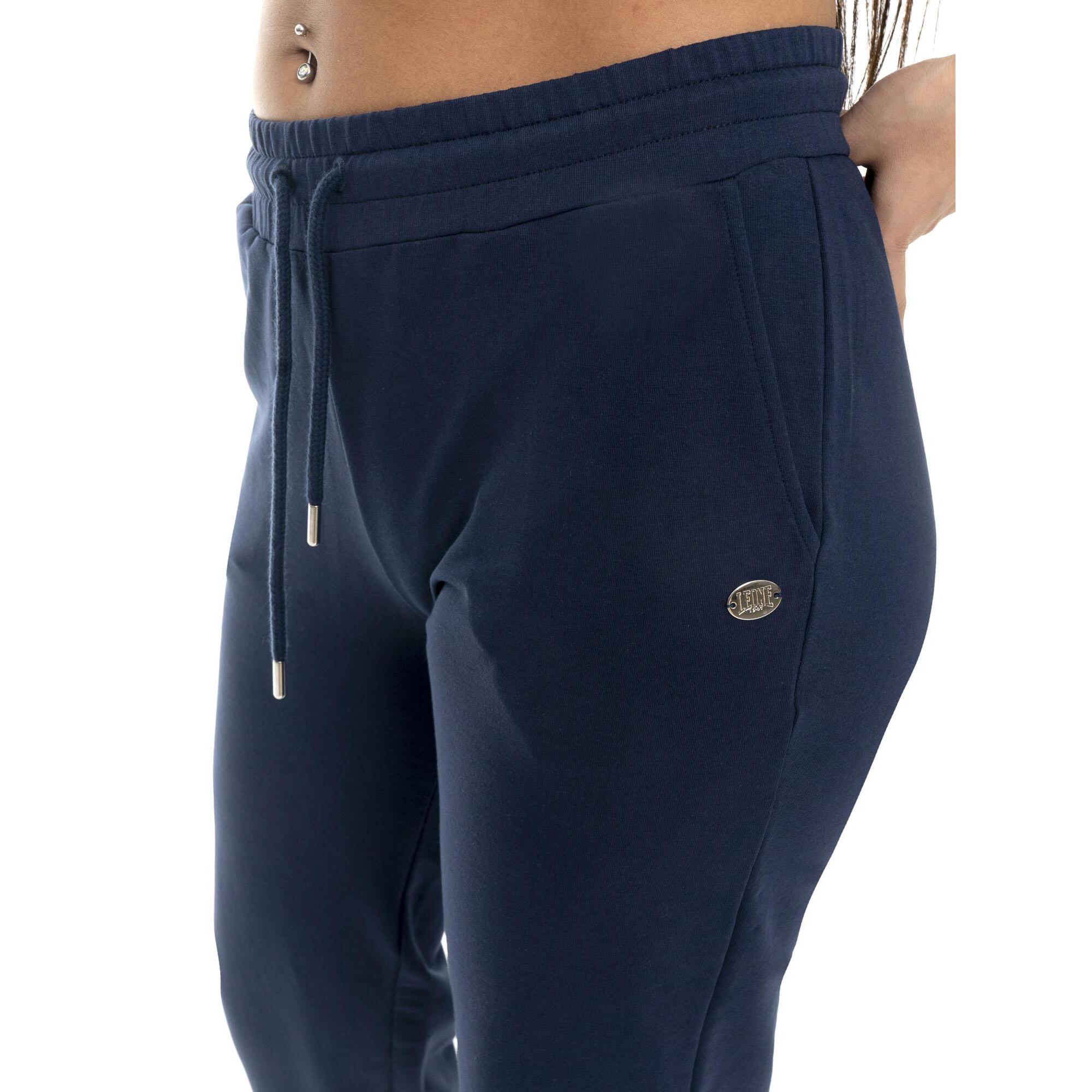 Pantaloni da donna in cotone non felpato Leone Basic
