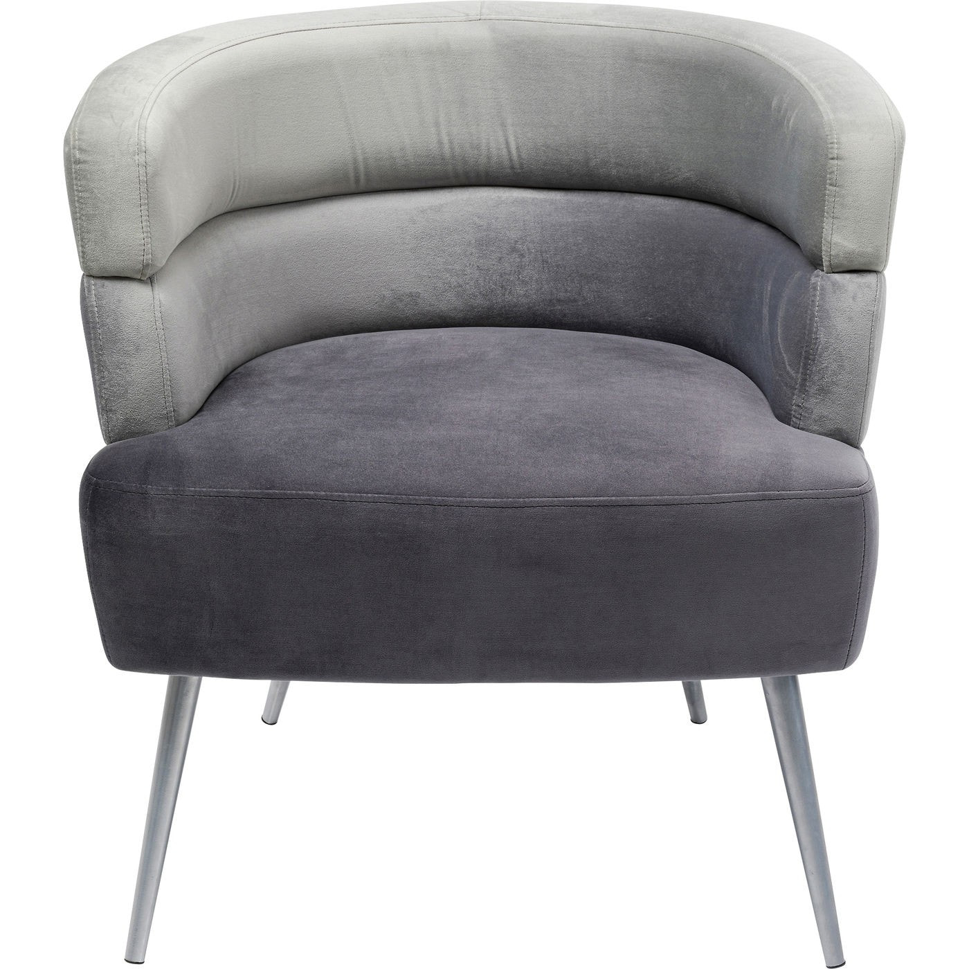 Fauteuil Sandwich velours gris Kare Design