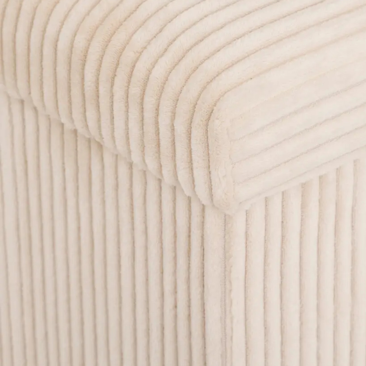 Pouf pliant Arum ivoire 76x38cm