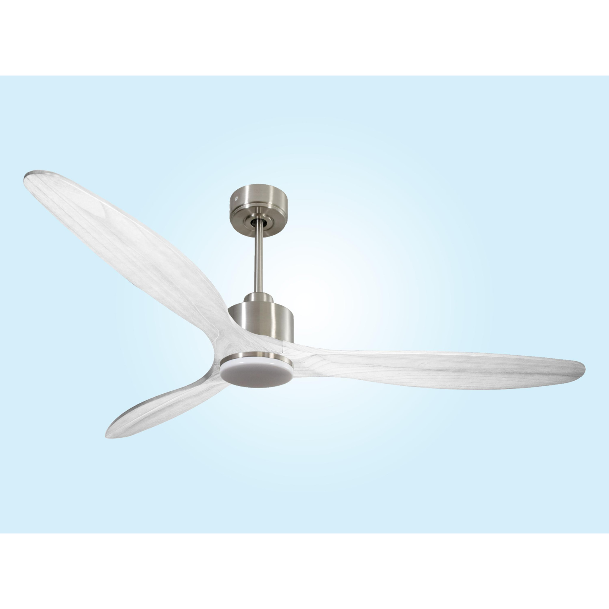 Ventilateur de plafond Réversible  Thermostat Dimmable Wifi Moteur à courant continu Toits en pente Télécommande Lumière à trois tons Hypersilence Mémoire