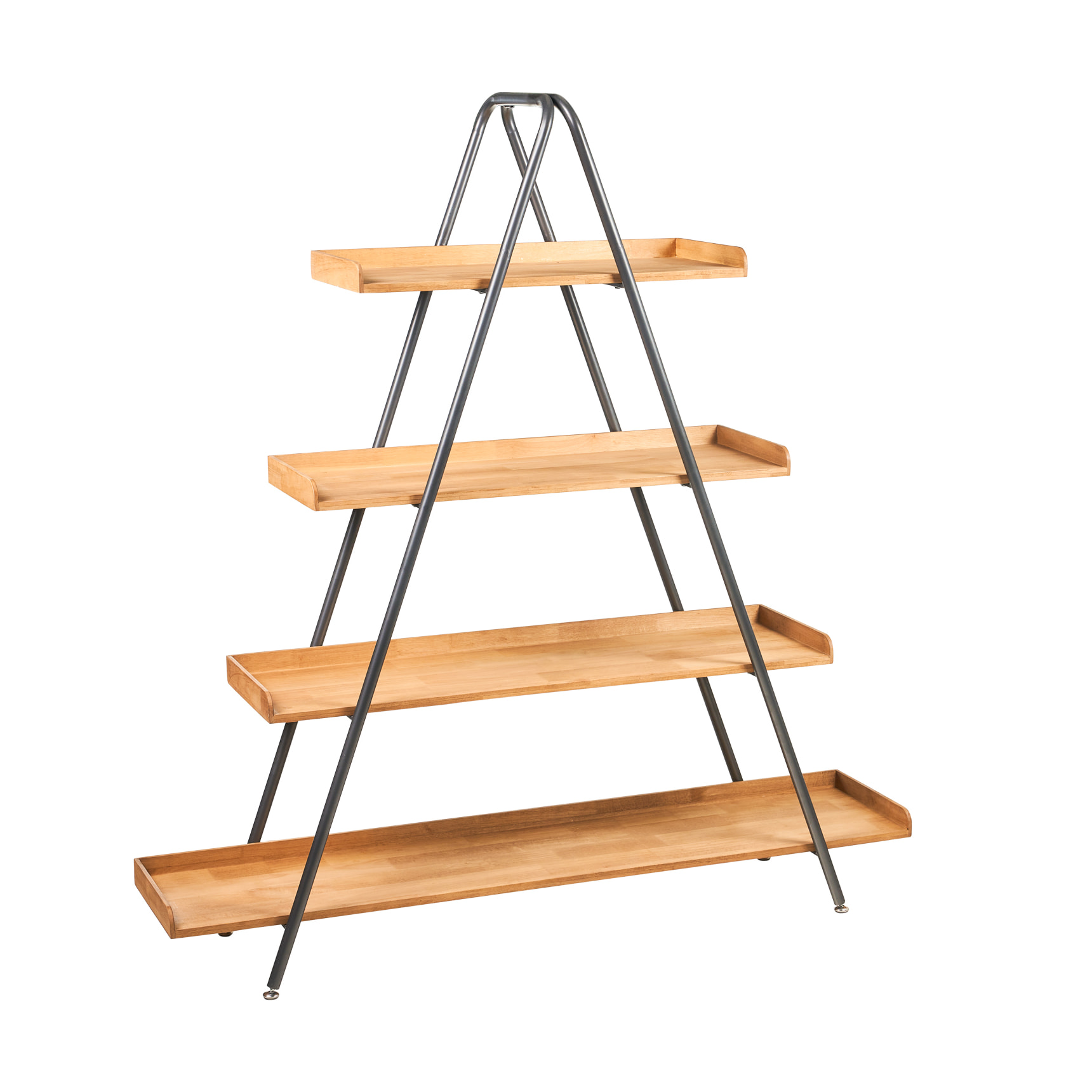 ETAGERE - SCAFFALE 4 PIANI CON STRUTTURA COMPASS IN FERRO - misura: 160X40X170 cm