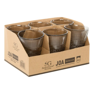 Verre à vin Joa gris D8,7xH12,8cm