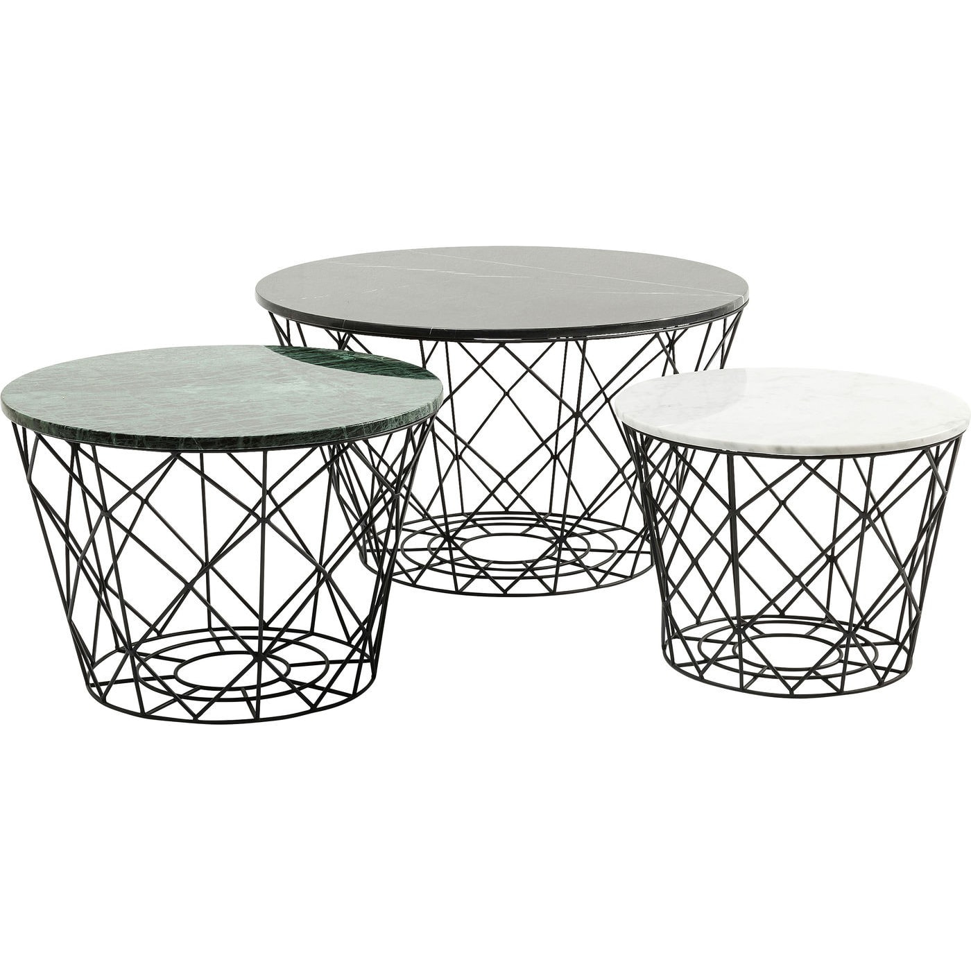 Tables basses East rond set de 3 Kare Design