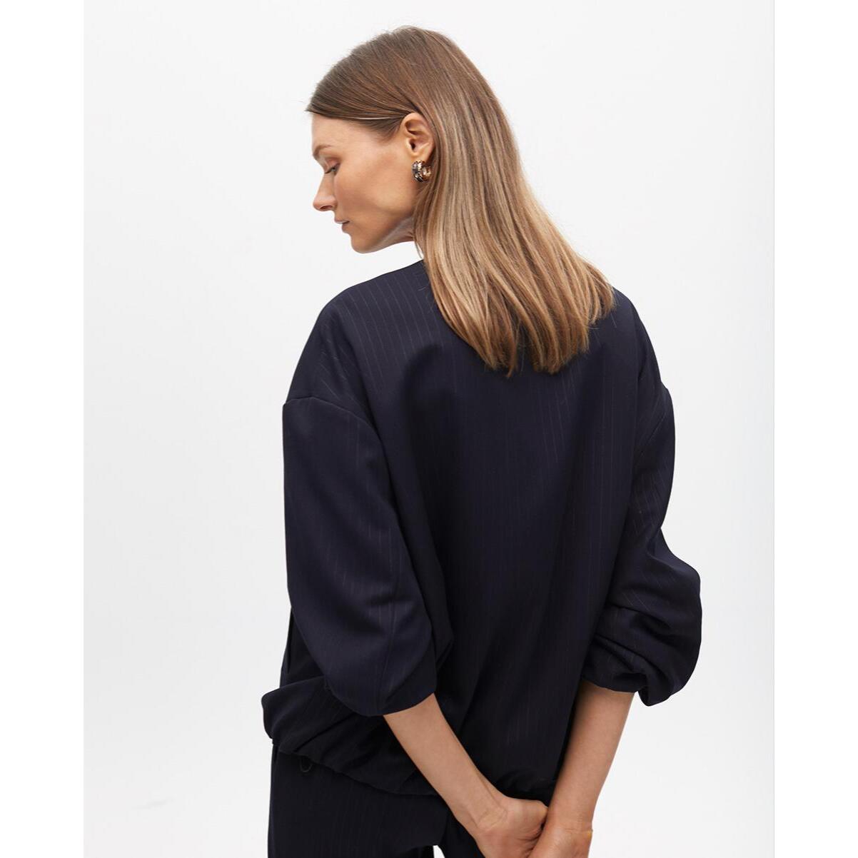 Bomber a righe con dettaglio gioiello