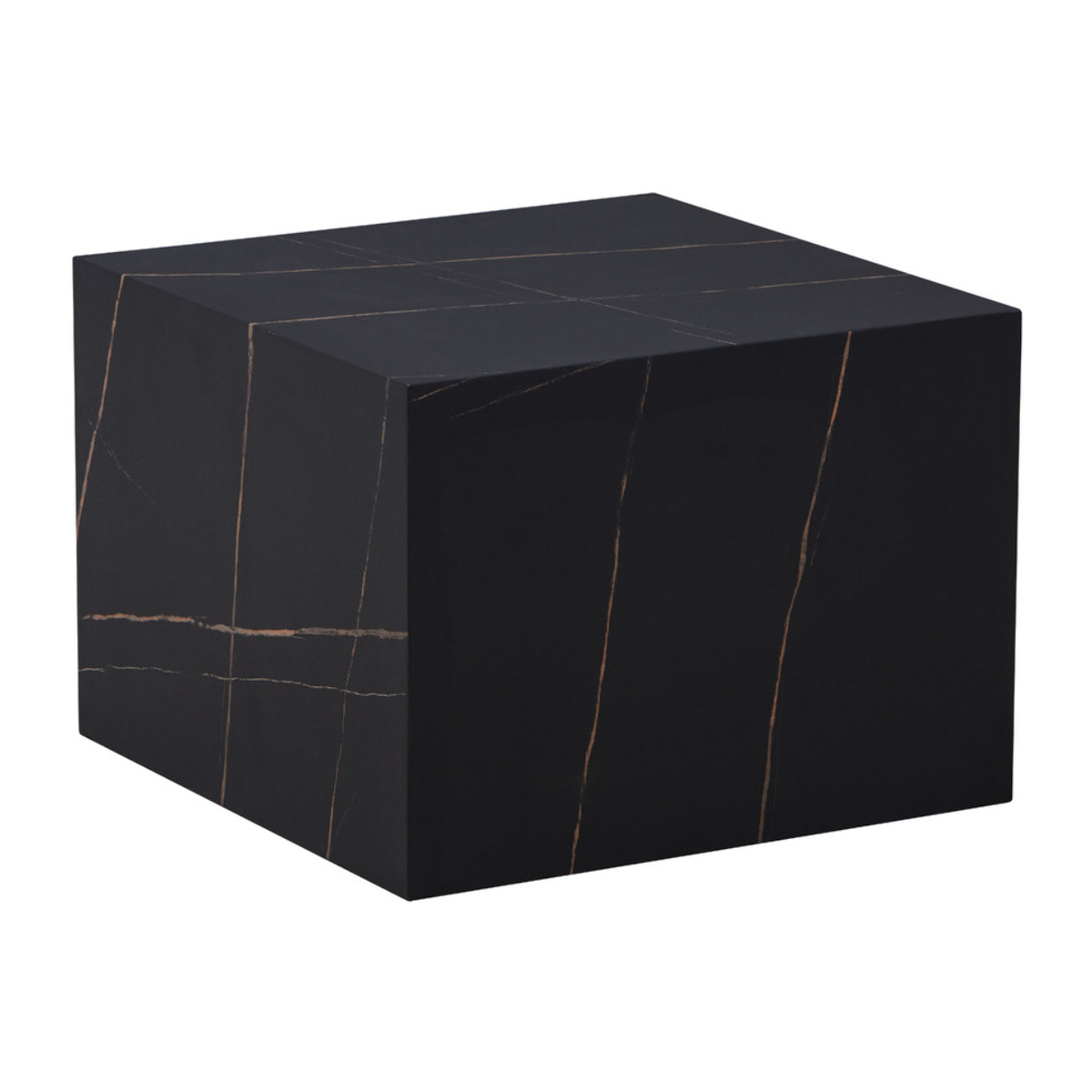 Tavolino da salotto Cuboid in legno nero effetto marmo