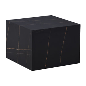 Tavolino da salotto Cuboid in legno nero effetto marmo