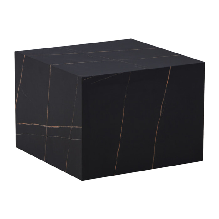 Tavolino da salotto Cuboid in legno nero effetto marmo