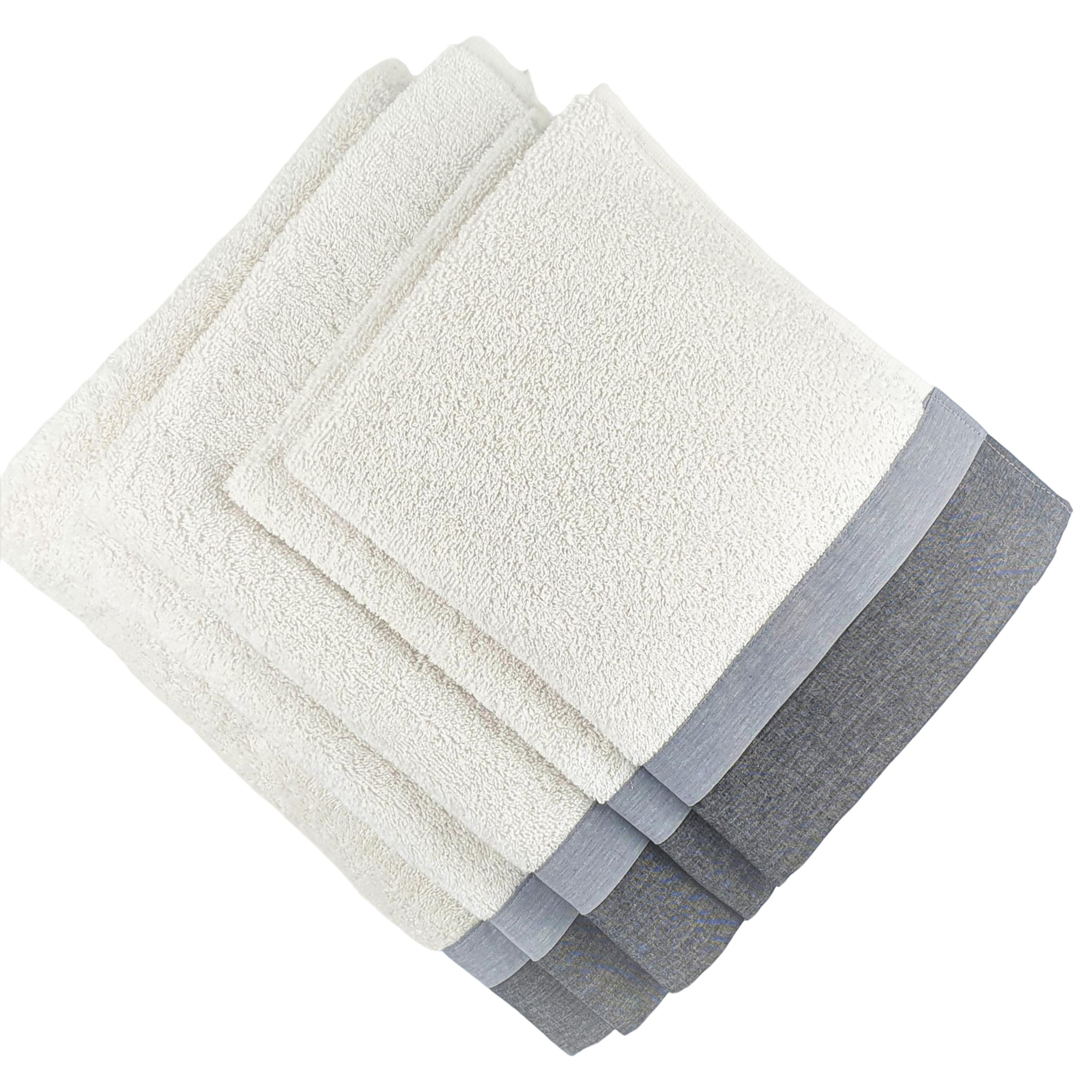 Set Spugna VARAZZE 5 Pezzi: 2 Viso+2 Ospite + 1 Telo Bagno - 450 gr/m² - 100% Puro Cotone