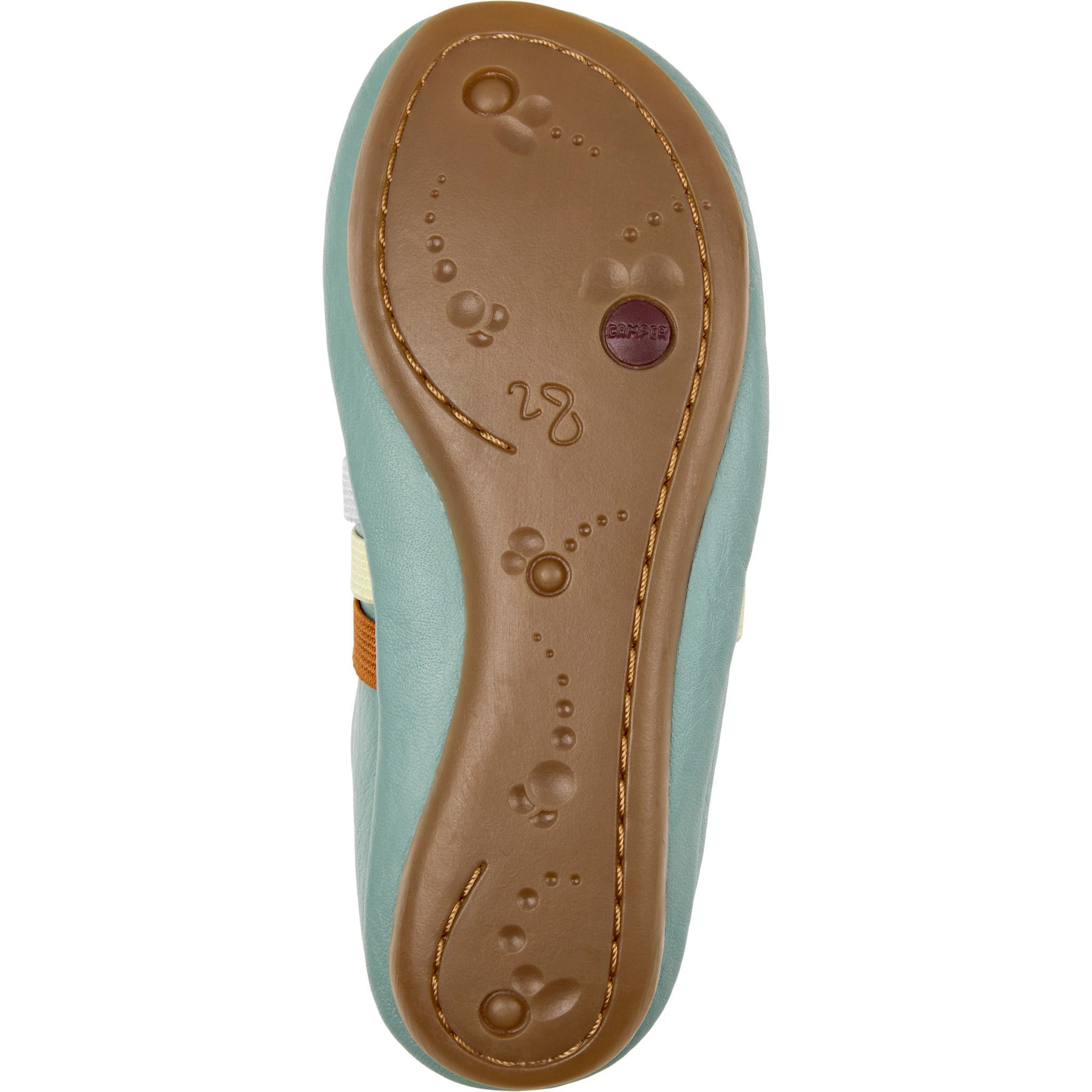 Bailarinas - CAMPER Right Twins - Verde - Cuero liso