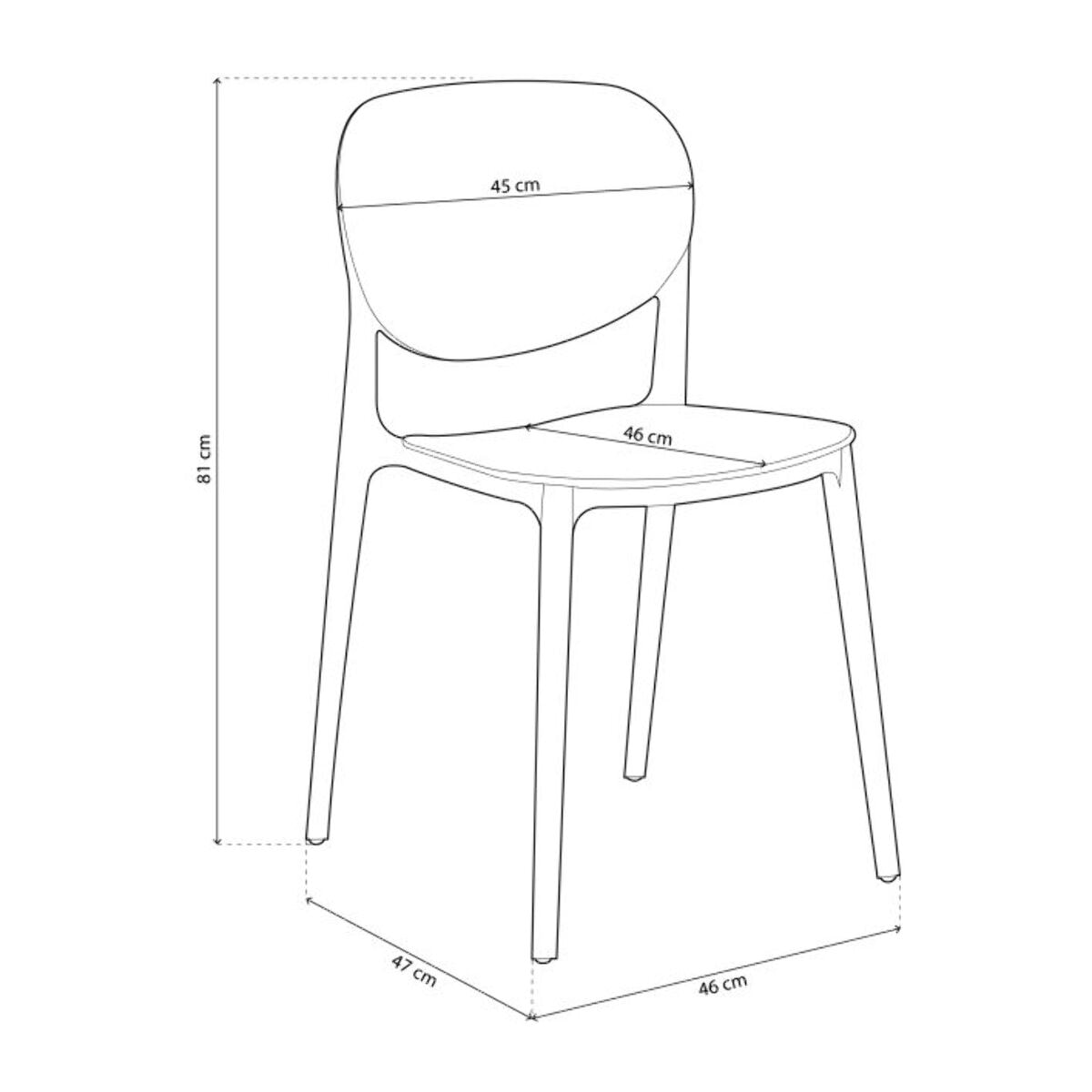 Pack 4 sillas de comedor Nadya Blanco