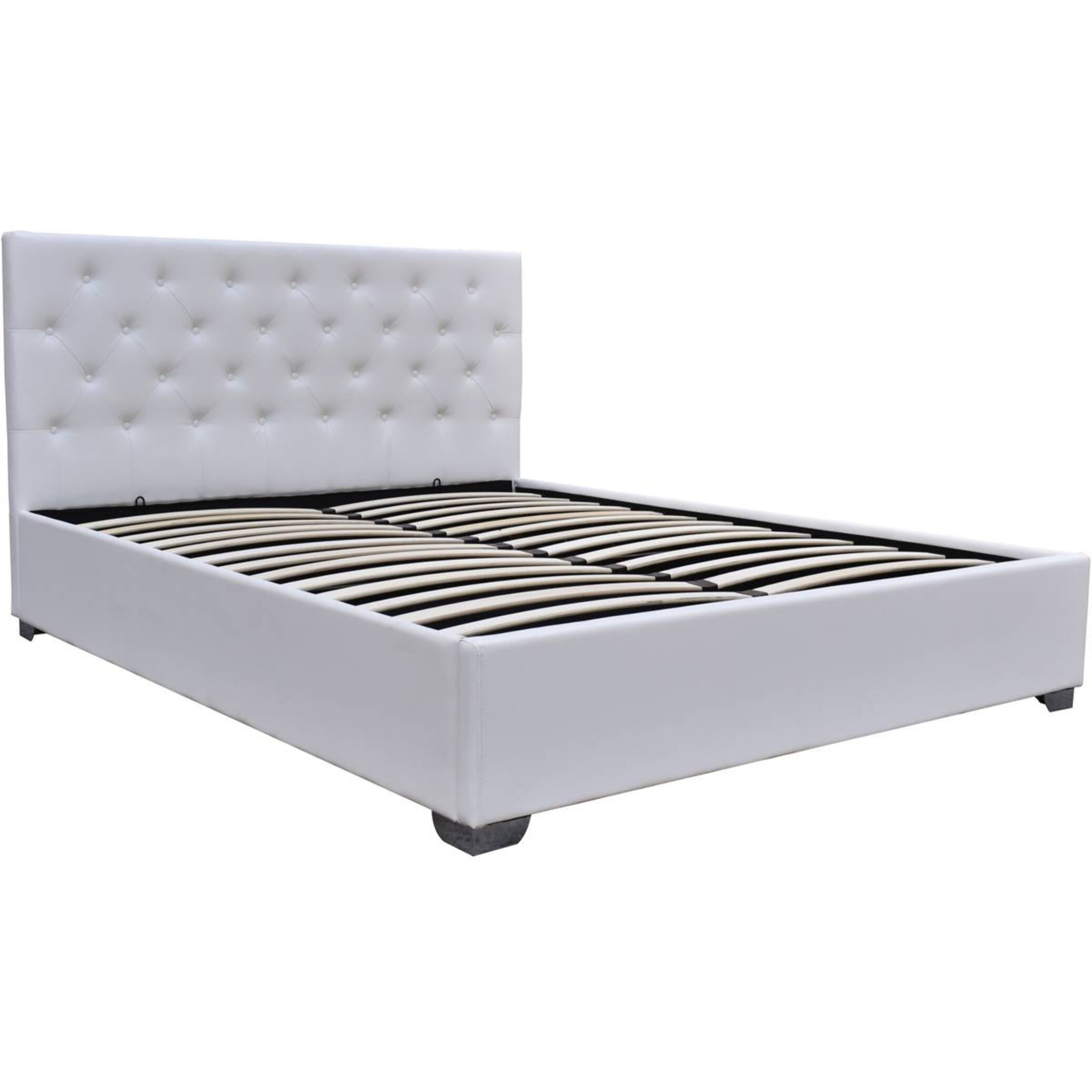 Lit double avec coffre "Tino" - 160 × 200 cm - Blanc