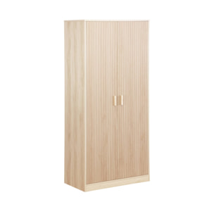 Dressing. armoire. 2 portes avec penderie et rangements LINEAR. panneaux stratifiés et pied en bois de sapin L 80 x P 48 x H 180cm