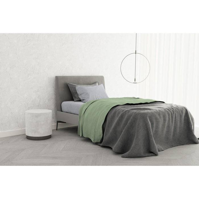 COMPLETO LETTO TRENDY CHIC MADE IN ITALY COTONE- PISTACCHIO PIAZZA E MEZZA