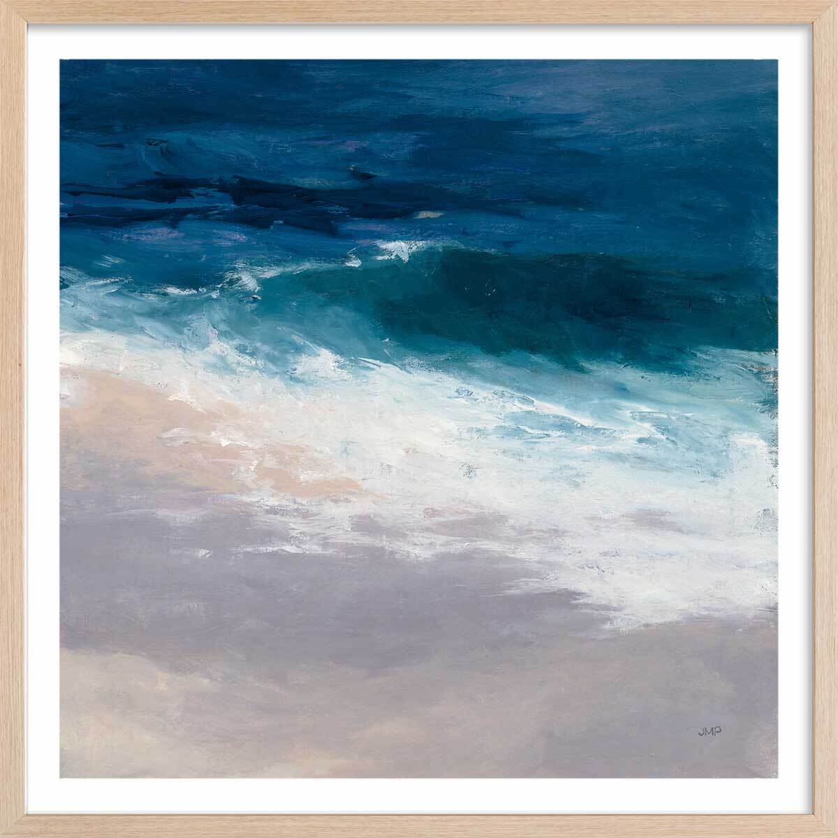 Affiche Marée du soir Affiche + cadre en bois - Chêne