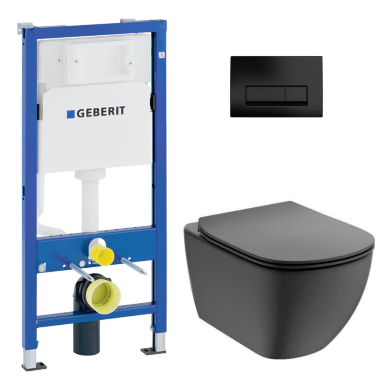 Duofix pack WC bâti-support + WC suspendu sans bride Ideal Standard avec abattant SoftClose + plaque (GEBTEBMA01-FR)