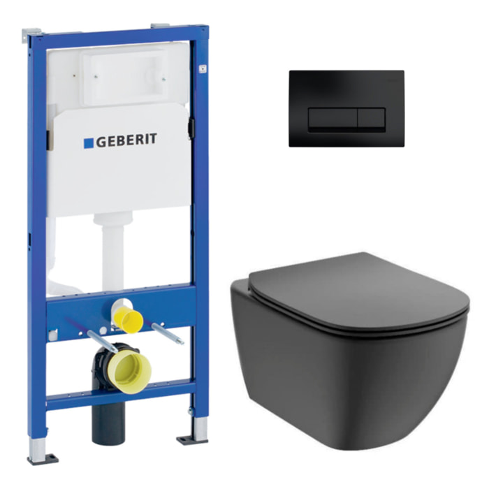 Duofix pack WC bâti-support + WC suspendu sans bride Ideal Standard avec abattant SoftClose + plaque (GEBTEBMA01-FR)