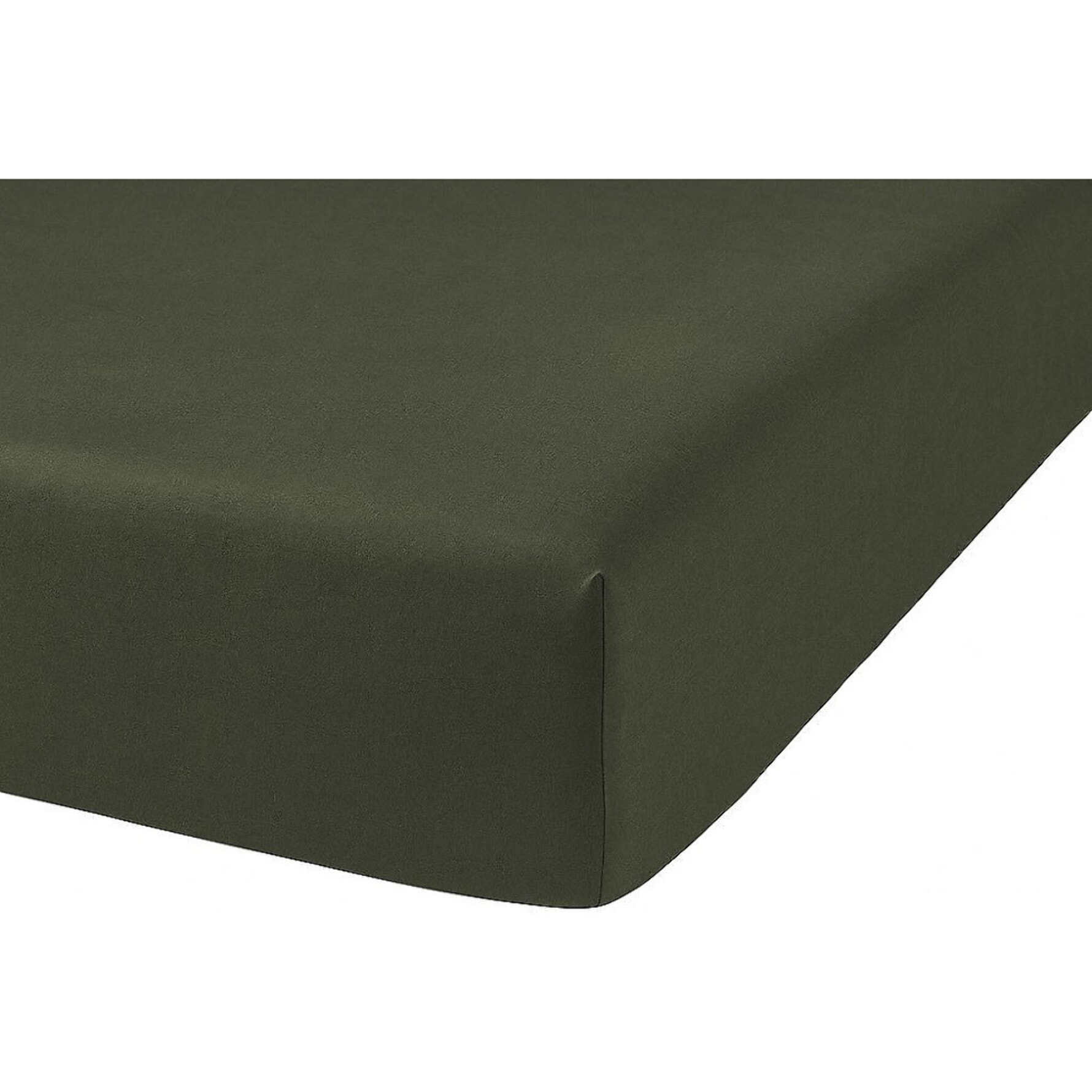DRAP HOUSSE 2 PERS 180x200 percale de Coton - PERCALE KAKI