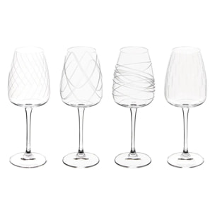 Lot de 4 verres à vin Talia cristallin