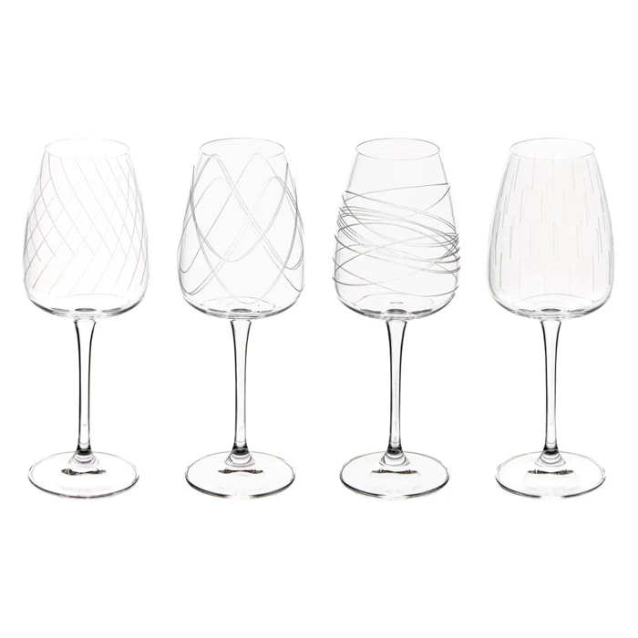 Lot de 4 verres à vin Talia cristallin