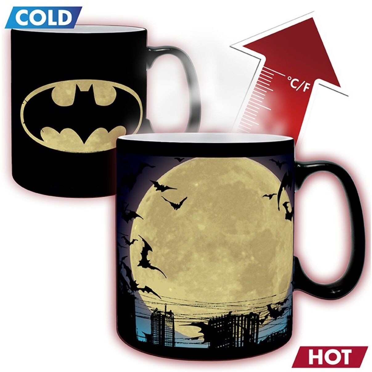 Dc Comics Batman Il Cavaliere Oscuro Tazza con Cambio di Calore 320 ml AbyStyle