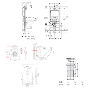 Duofix pack WC bâti-support + WC suspendu Swiss Aqua Technologies + plaque (GEBSTFUWT01-FR)