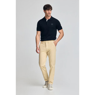 Pantalón chino Slim Moore color marfil
