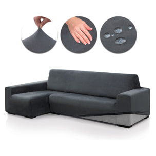 Funda TERCIOPELO ANTI MANCHAS Multi elástica para CHAISE LONGUE modelo VERONICA