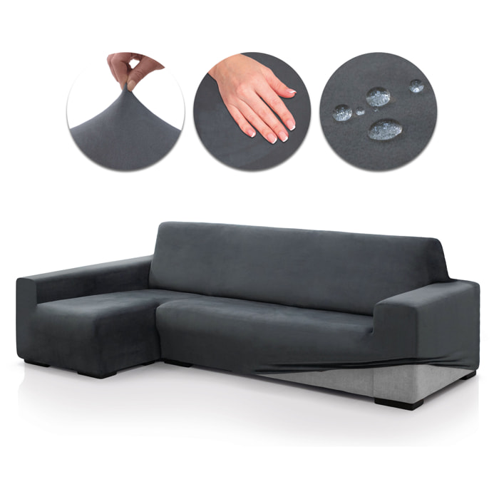 Funda TERCIOPELO ANTI MANCHAS Multi elástica para CHAISE LONGUE modelo VERONICA