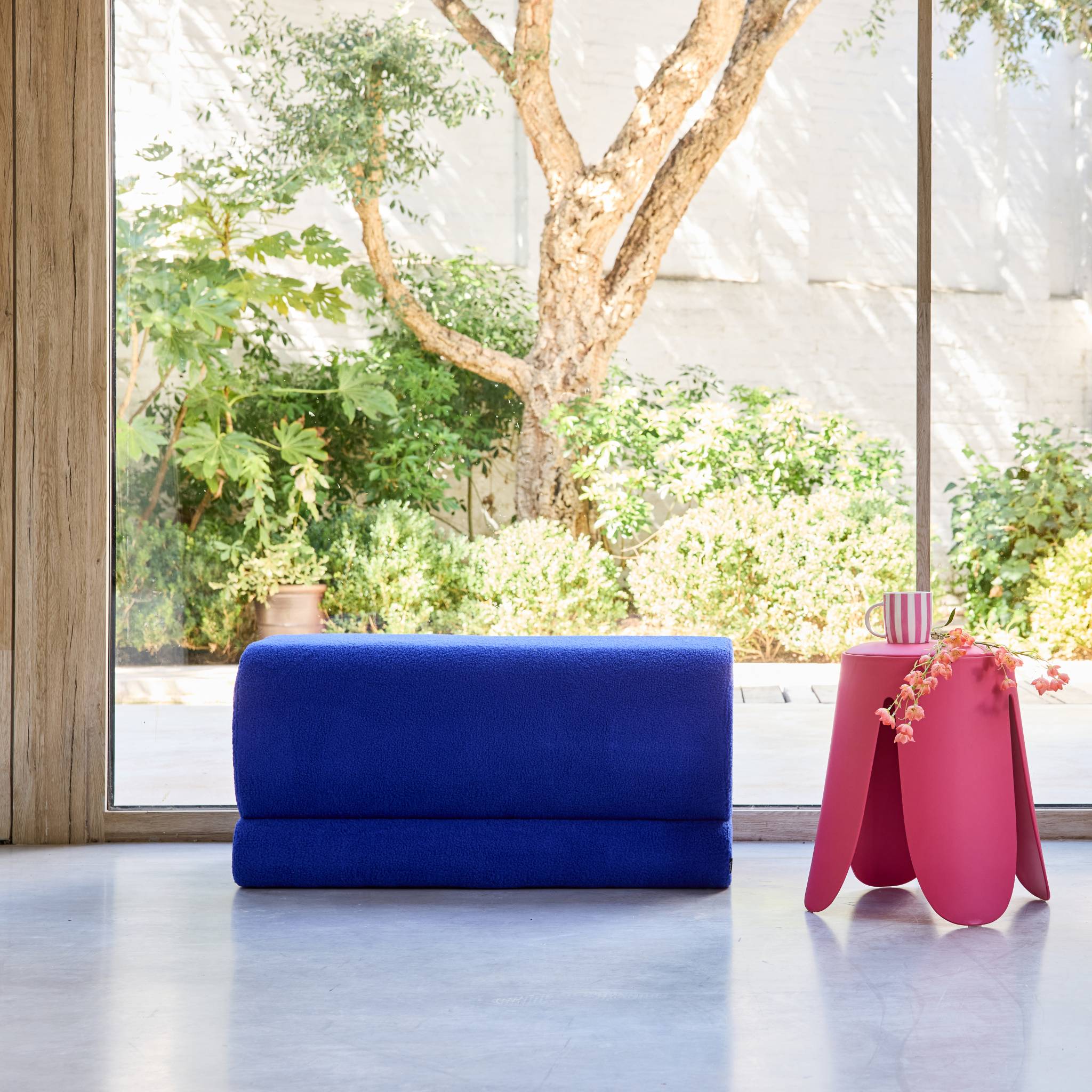 Banc design revêtement bouclette 1-2 places SASHA