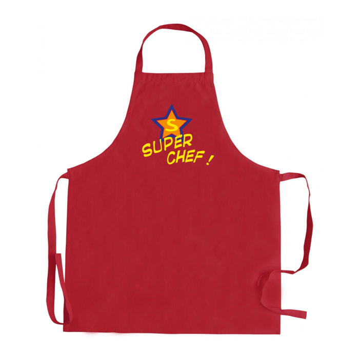 Tablier de cuisine adulte sans poche Super Chef recyclé