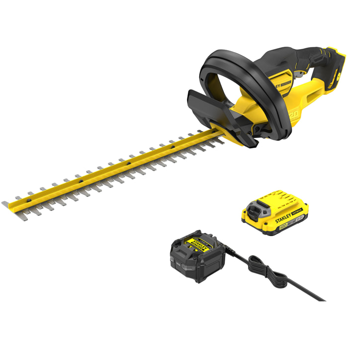 Taille-haies 50cm 18V Stanley FatMax V20 - 1 batterie 2Ah + chargeur 1,25A