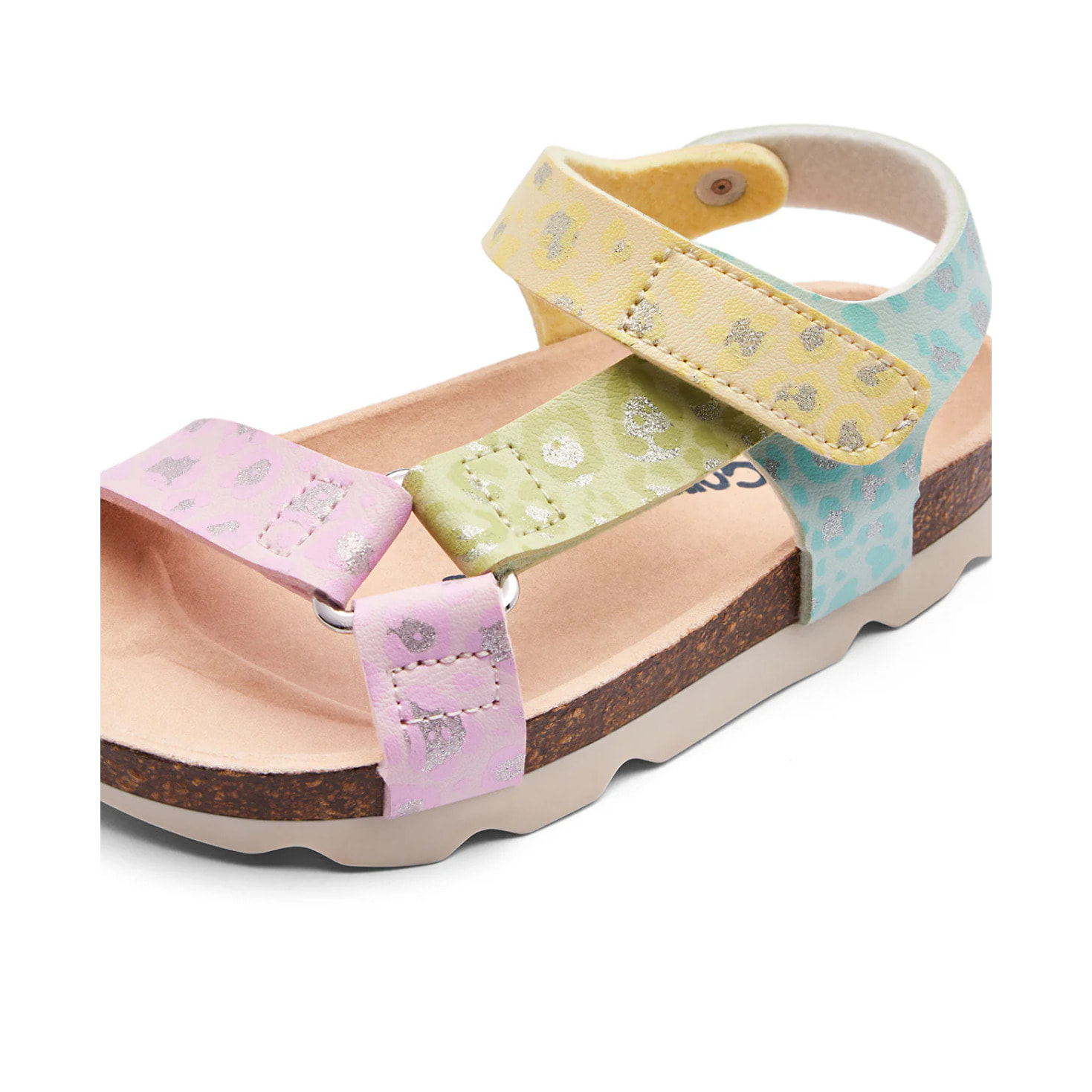 Sandalias Bio Niña Estampado Glitter Multicolor