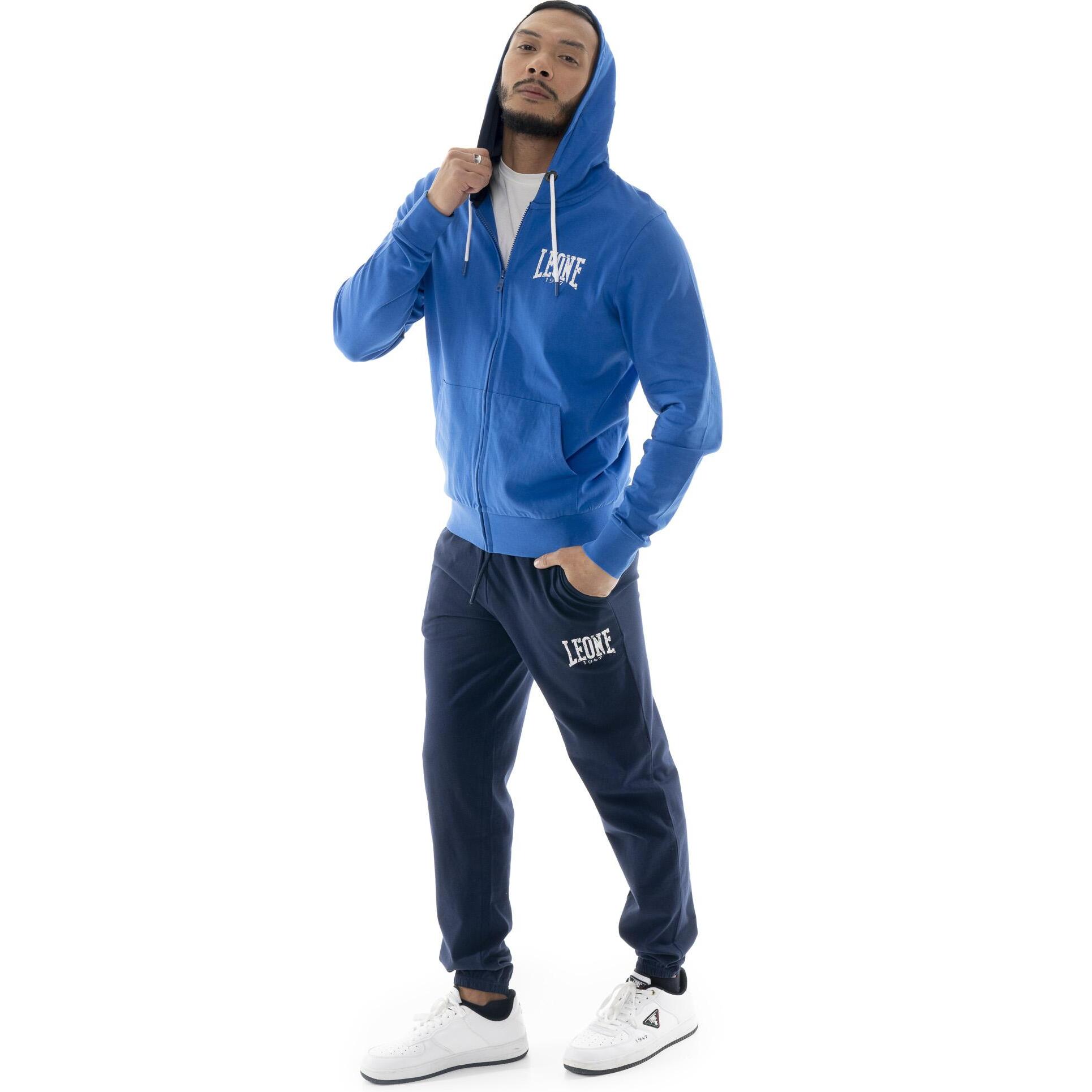 Tuta da uomo in cotone non garzato con cappuccio Leone Boxing legend