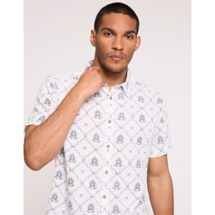 Camisa Manga Corta Beige - Naipes
