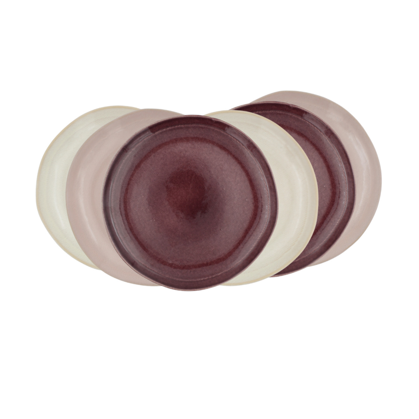 Lot de 6 grandes assiettes, TERRA