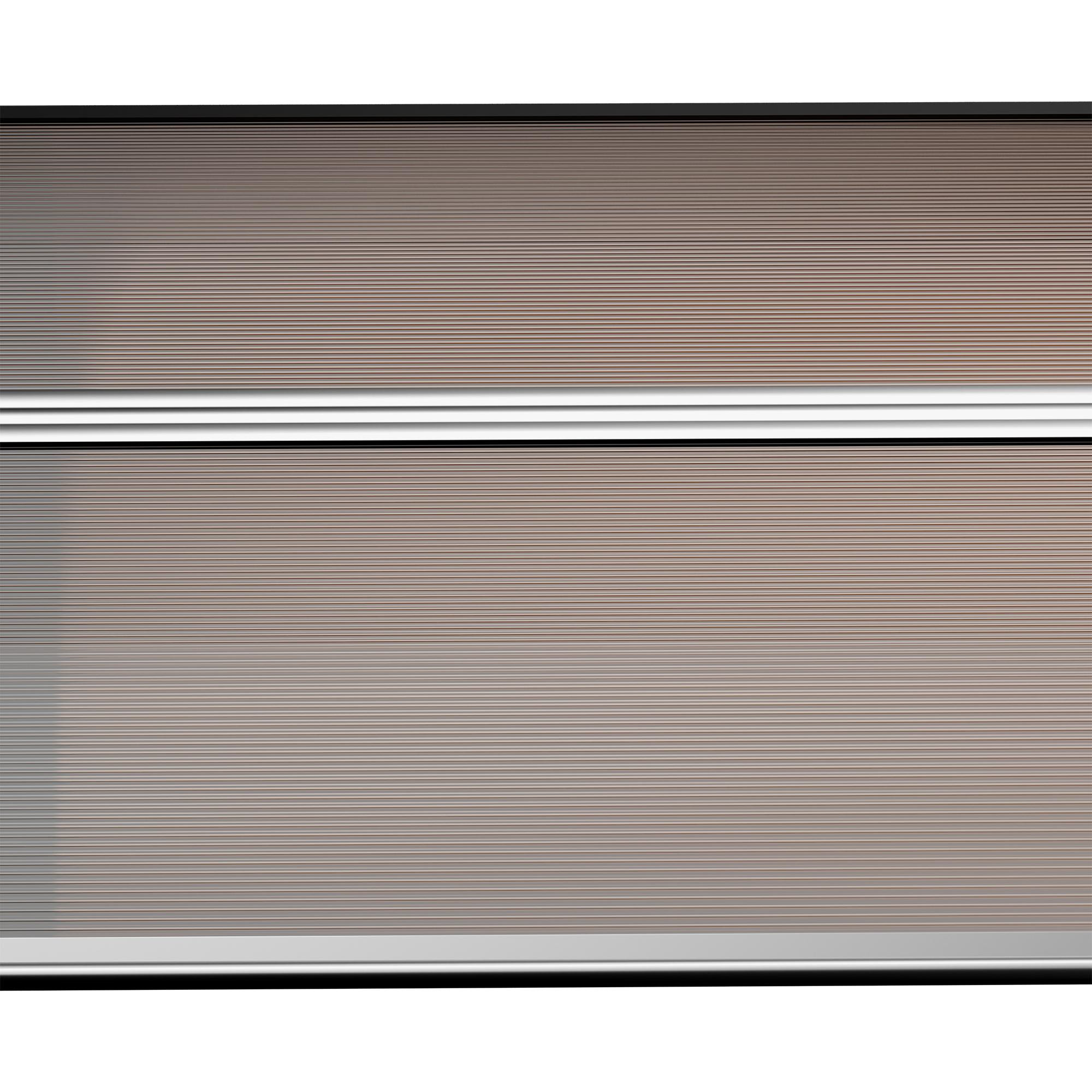 Tejadillo de Protección 303x96x27 cm Marquesina Exterior para Puertas y Ventanas contra Sol y Lluvia con Soporte de PP Policarbonato Marrón