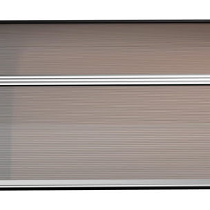 Tejadillo de Protección 303x96x27 cm Marquesina Exterior para Puertas y Ventanas contra Sol y Lluvia con Soporte de PP Policarbonato Marrón