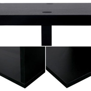 Bibliothèque 6 étagères noire VIRGINIA