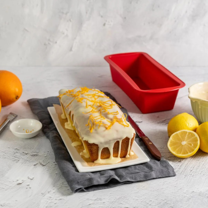 Moule à kougelhopf et moule à cakes en silicone rouge Dr. Oetker Flexxibel Love