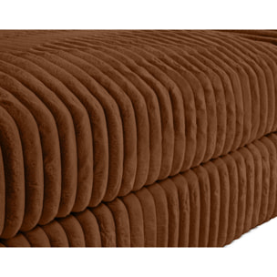 Jasper - module d'assise - en fausse fourrure côtelée - Rouille