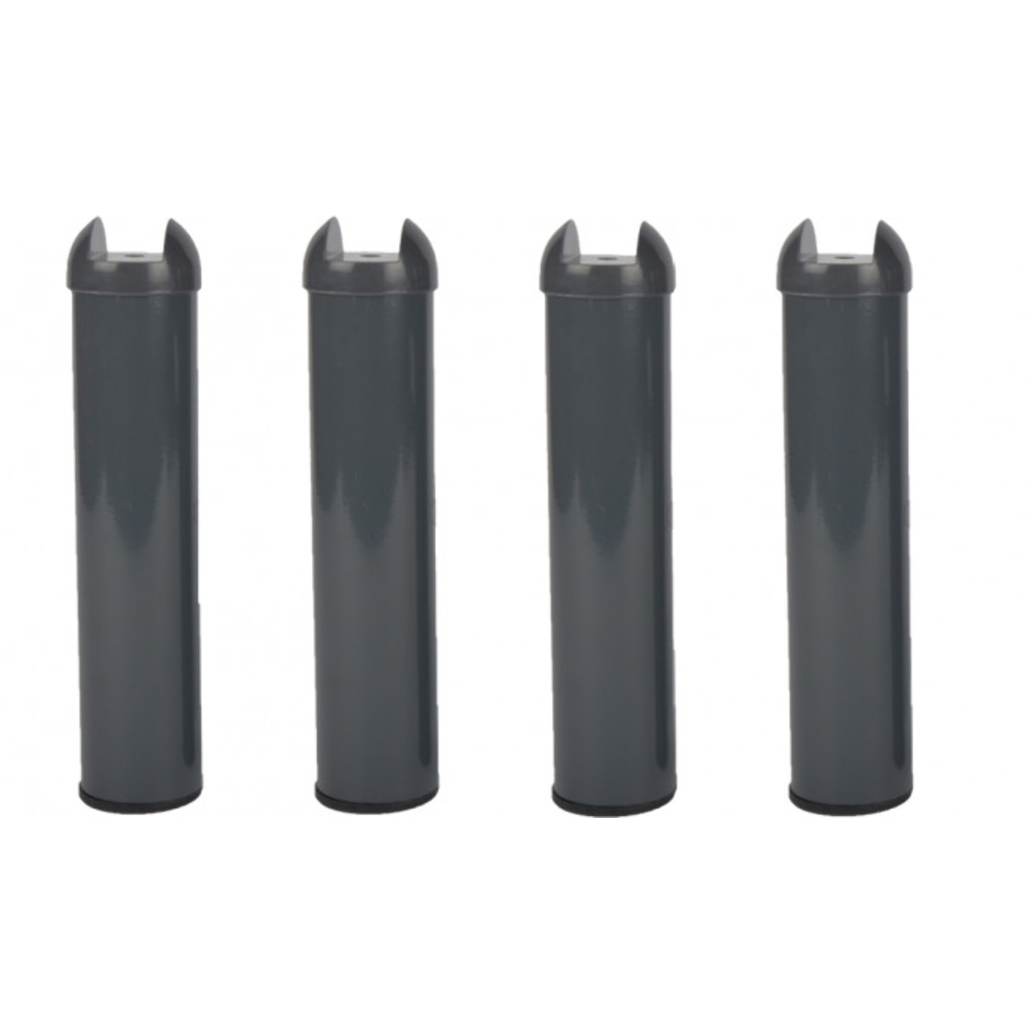 Pied de sommier 22 cm gris - lot de 4 - EASY